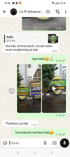 Testimonial Papan Bunga Pernikahan mamuju