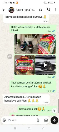 Testimonial Papan Bunga mamuju